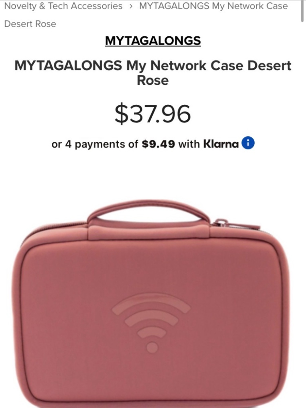 MYTAGALONGS Tech Organizer Desert Rose